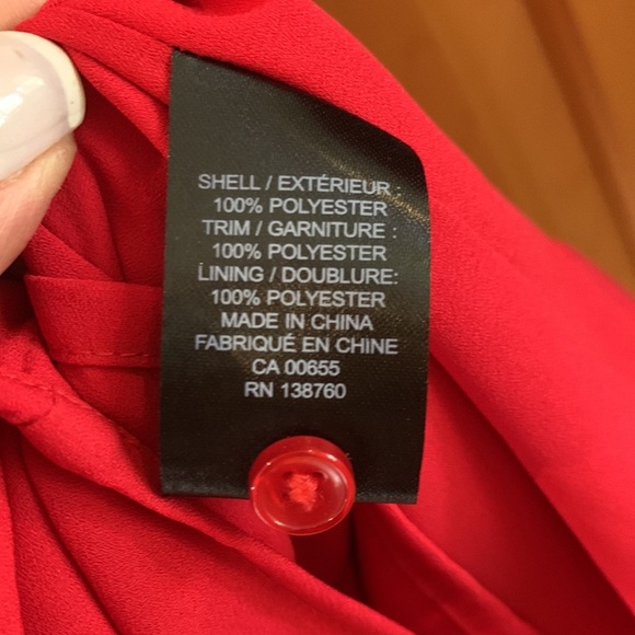 RW & Co. Chiffon Red Dress size M - Picture 8 of 16